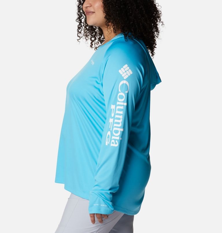 Columbia PFG Tidal Tee Hettegensere Dame Blå | Plus Size 53124Q